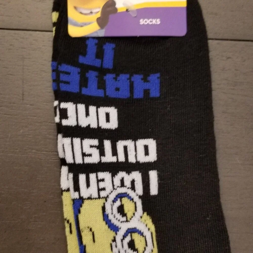 Despicable Me Minions  2-Pair Adult Novelty Crew Socks